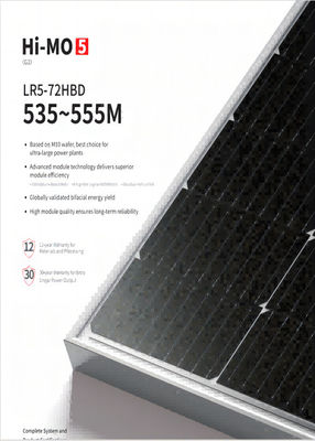 Bifaciale LONGi PV-modules Halfcut Longi Solar 555W 535W 540W 545W 550W