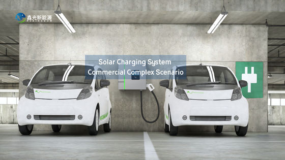 Commercieel complex zonne-oplaadsysteem dat energie-efficiëntie en -besparing bevordert